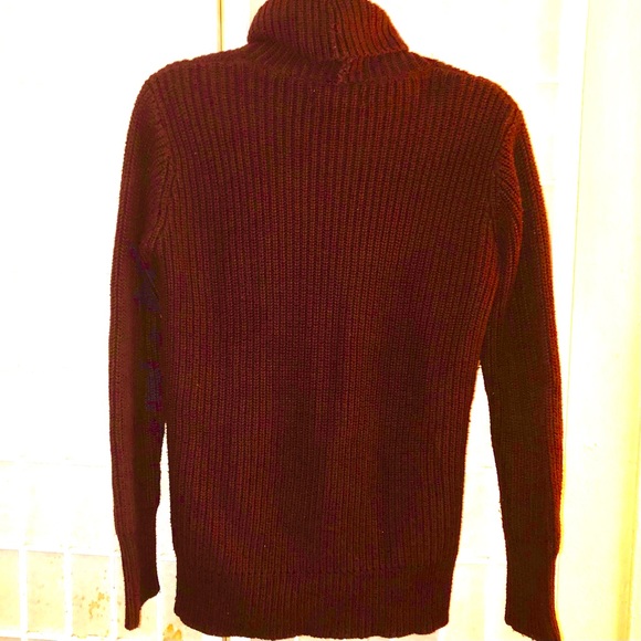 Abercrombie & Fitch Perfect Turtle Neck Sweater Burgundy - Picture 3 of 11